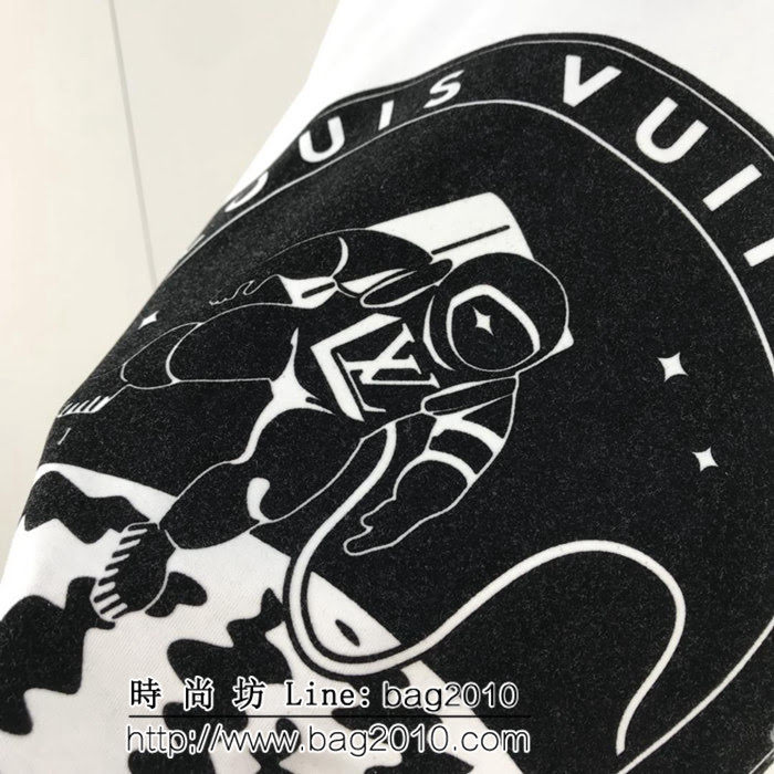 LV路易威登 太空宇航員系列 官網秀款 19ss早春新款 白色純棉短袖 男女同款 ydi1812